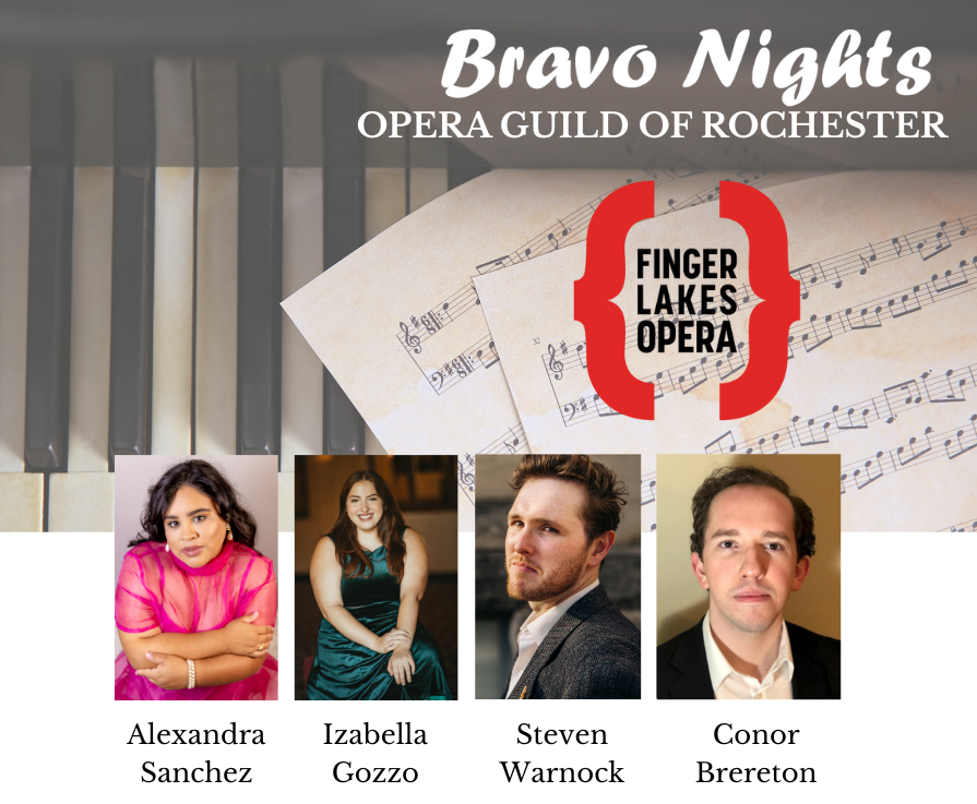 Finger Lakes Opera performers for the 10/26/25 Bravo Nights