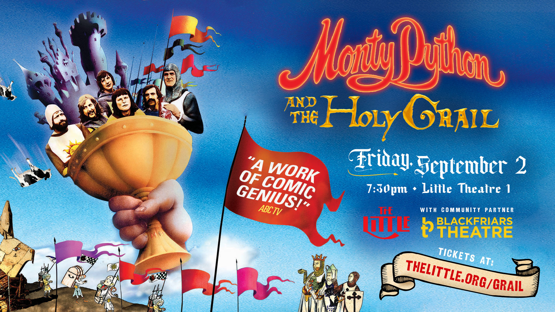 Monty Python and the Holy Grail – Sept 2, 2022 | The Little Theatre